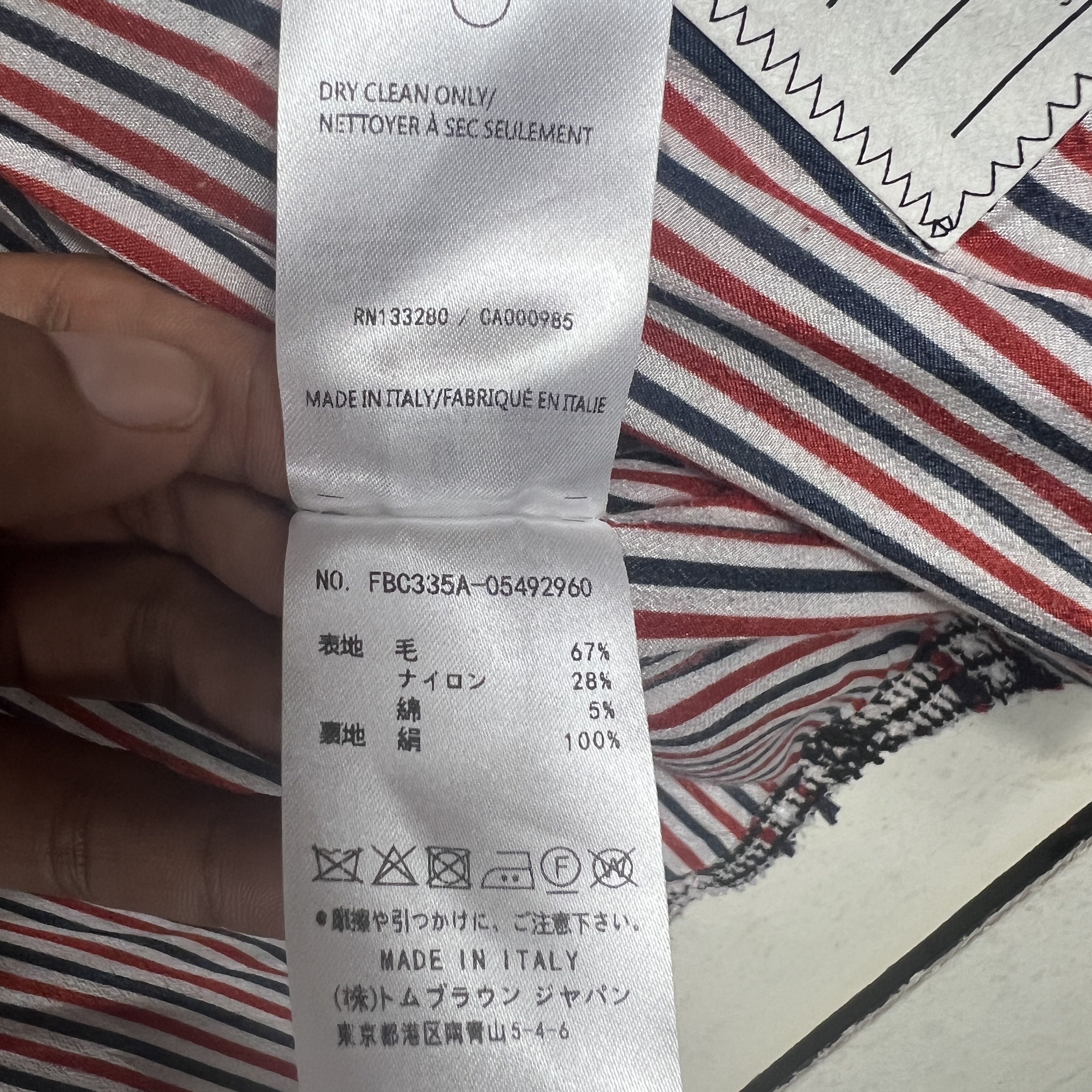 Thom Browne Red Prince of Wales Tweed Sack Blazer  - 12