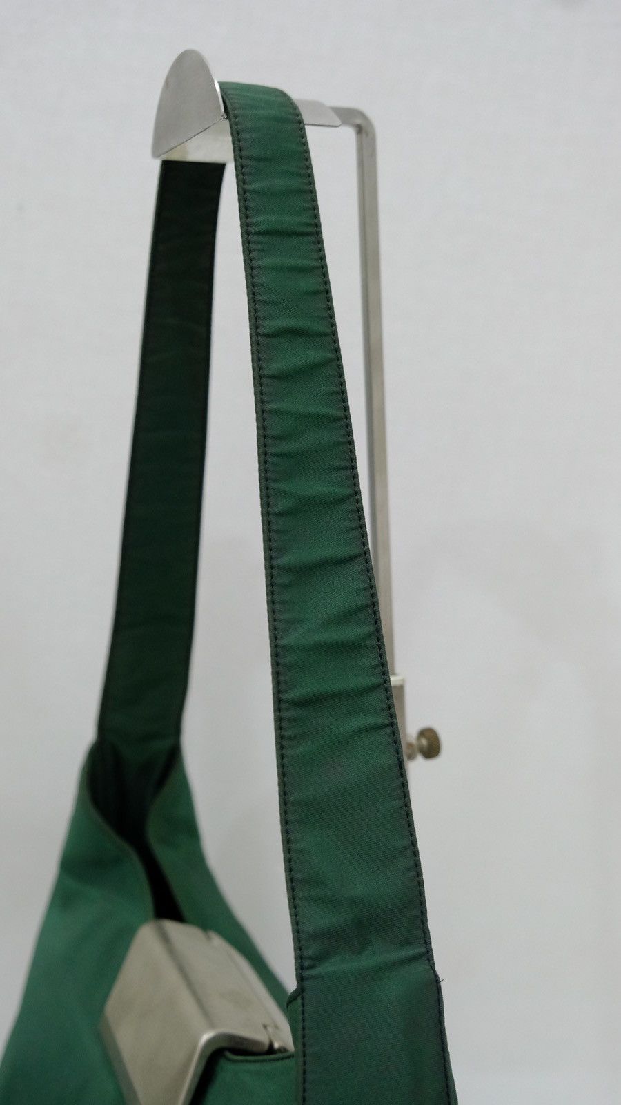 Authentic Prada green nylone hobo/shoulder bag - 6
