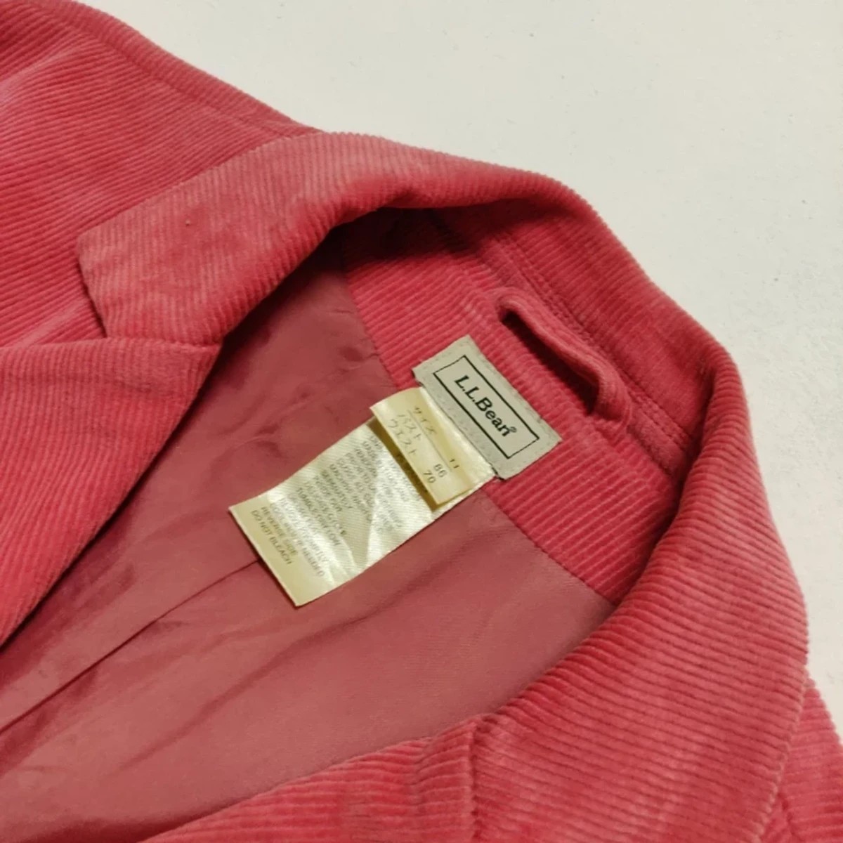 L.L. Bean - Vintage Pink Corduroy Jackets Light Coat Suit - 3