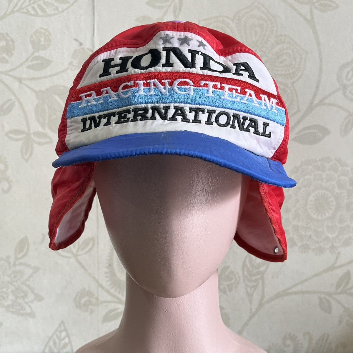 Vintage 1980s Honda Racing Nylon Hat Japan Made - 4