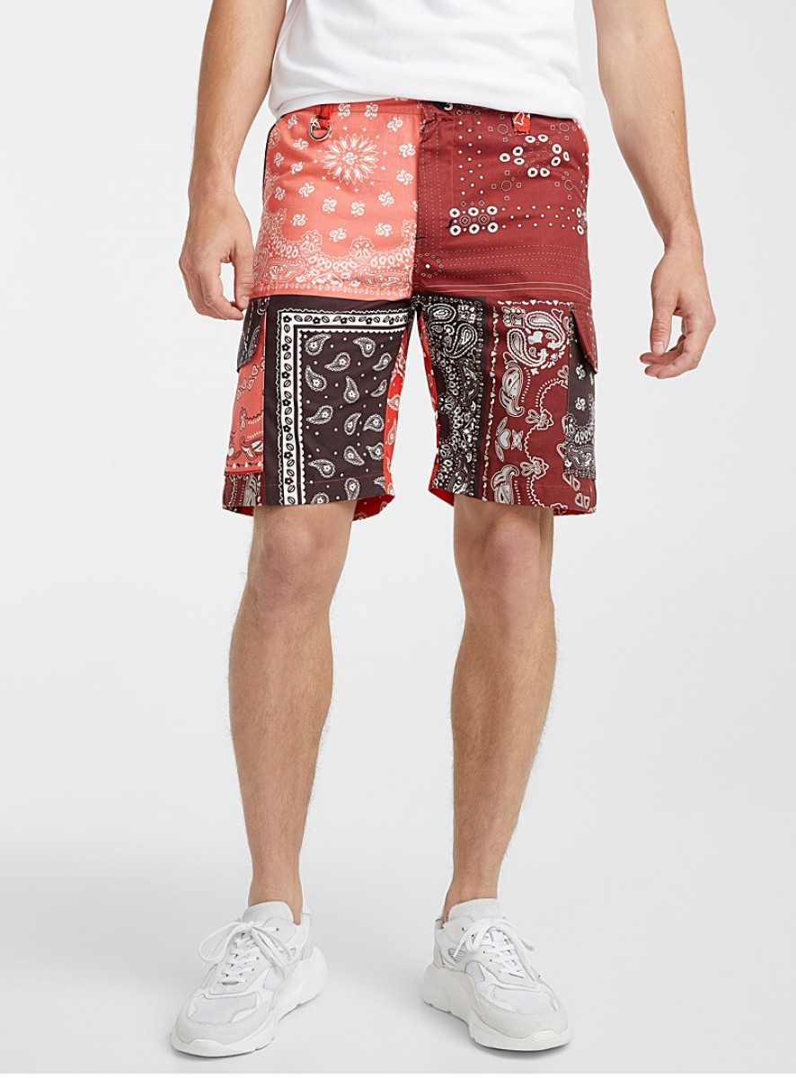 Bluesville - BNWT SS20 BLUESVILLE PATCHWORK BANDANA CARGO BERMUDAS L - 1