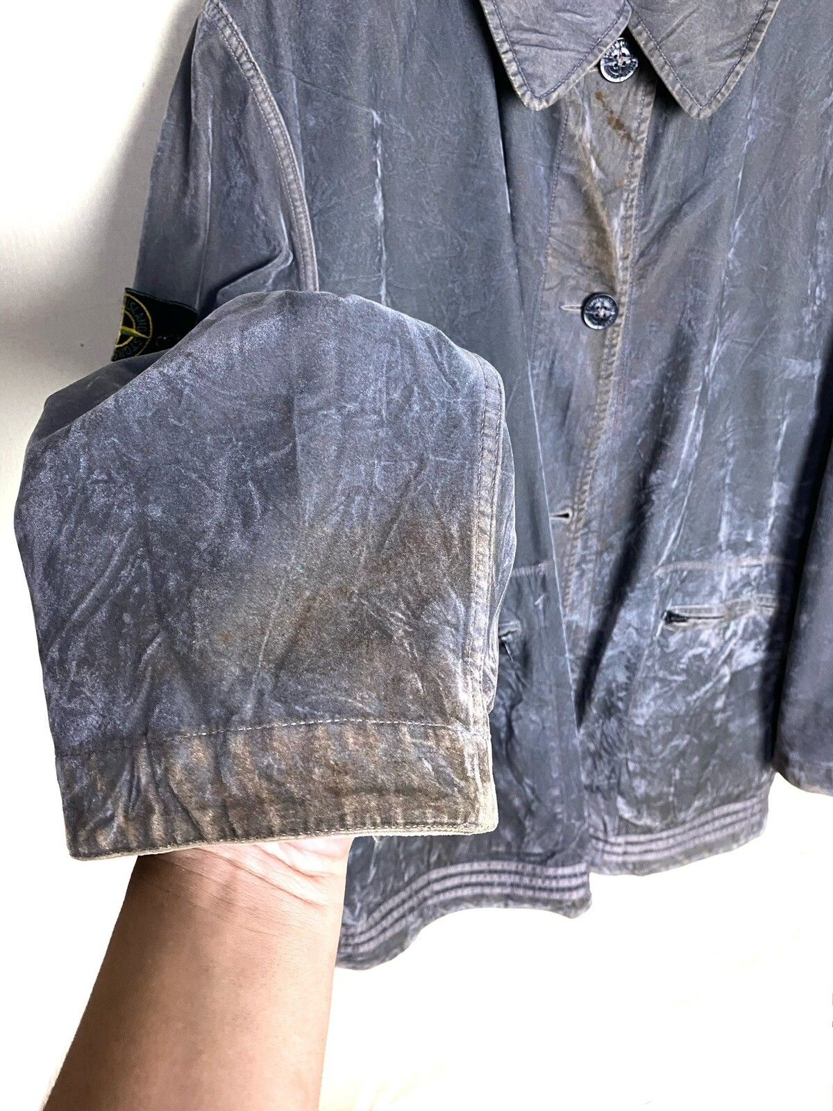 F/W 1996 Stone Island Raso Floccato Velvet Reversible Jacket - 11