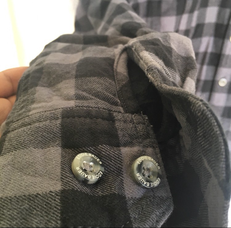 Eddie Bauer - Vintage Eddie Bauer Fleece Lining Checkered Flannel Jacket - 5