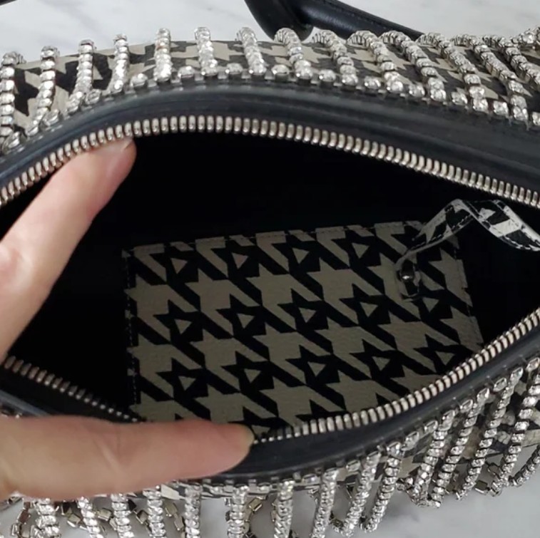 Area NYC Crystal Houndstooth Bag - 5