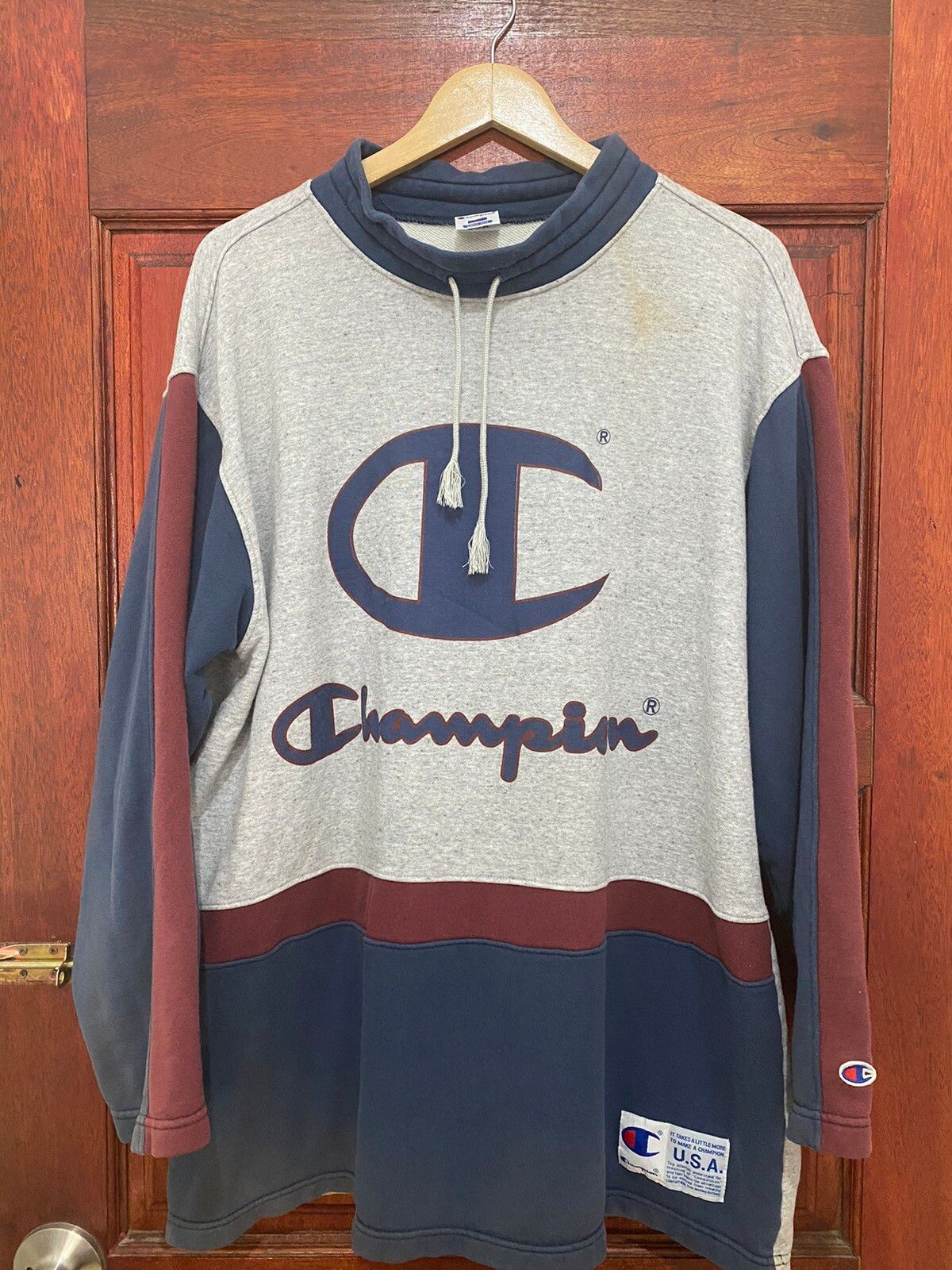 Vintage 90s Champion Big Logo Pullover Sweatshirt - 1