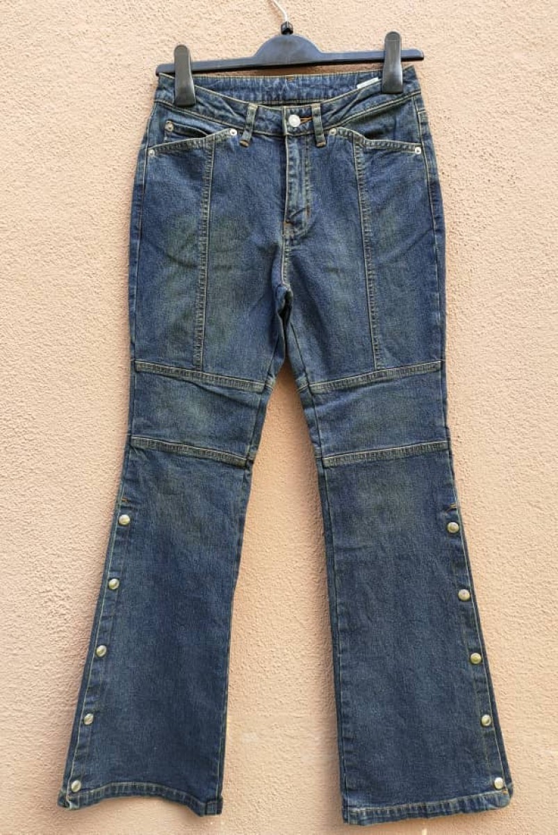Camel - Road Button Bow cut Jean - 1