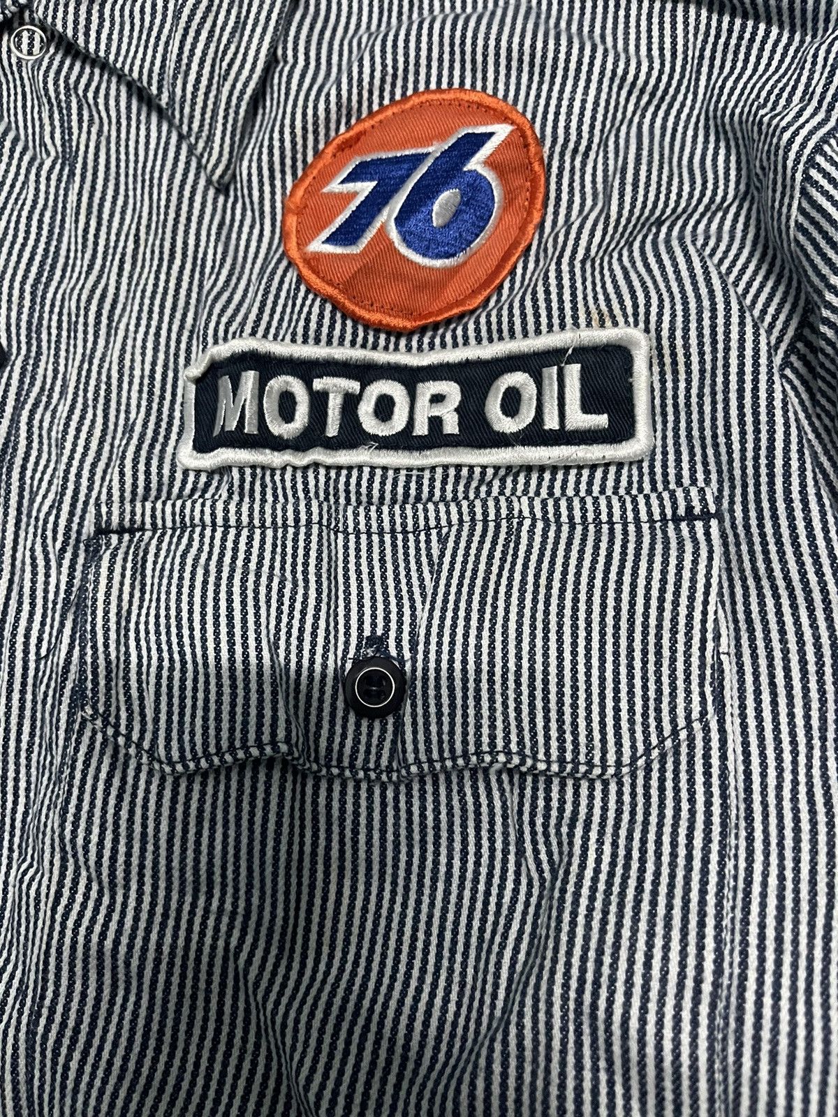 Vintage Racing Jacket / Hickory Stripe 76 Lubricants - 8