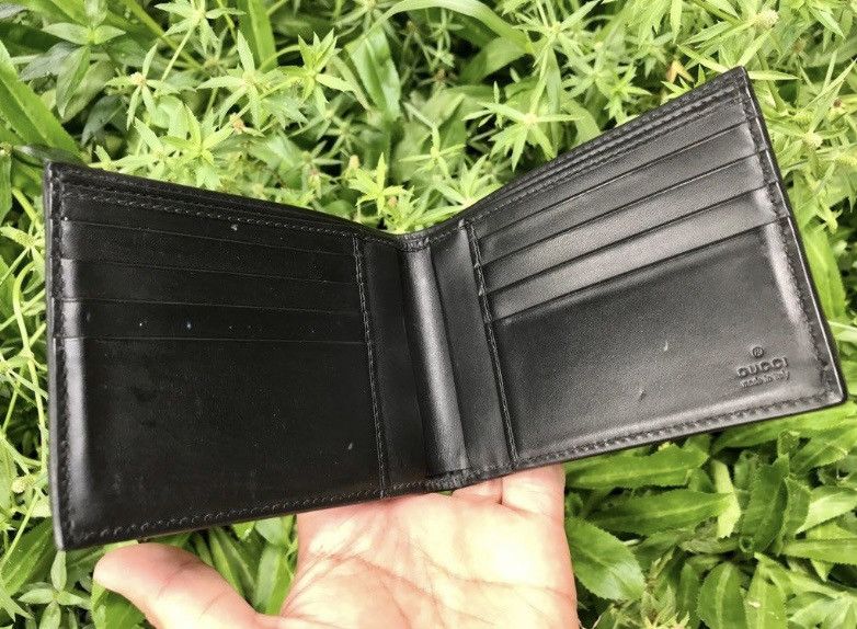 Authentic Gucci Guccisima Leather Black Bifold Wallet - 3