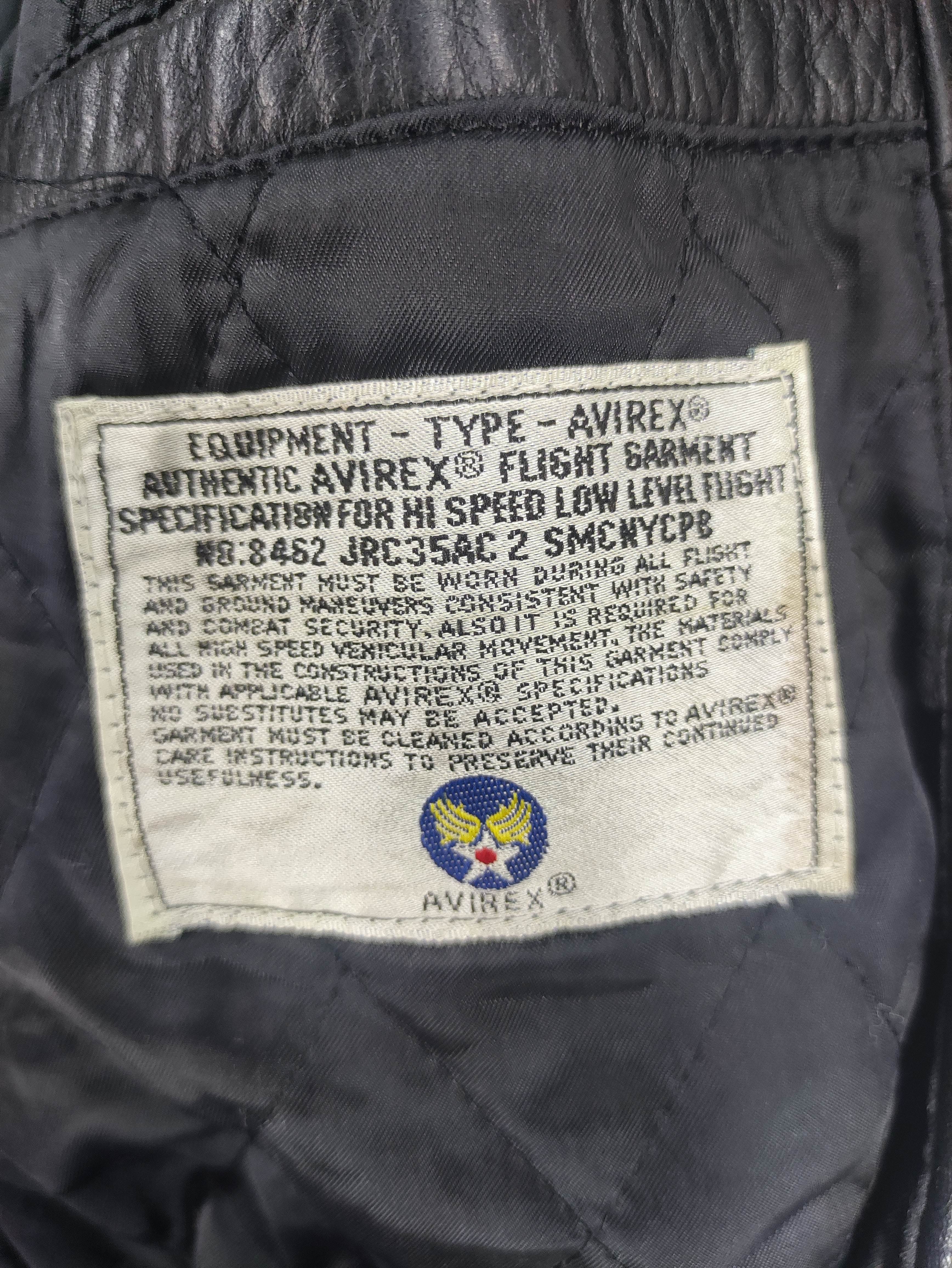 Vintage Avirex Varsity Leather Jacket Spell Out Zipper - 6