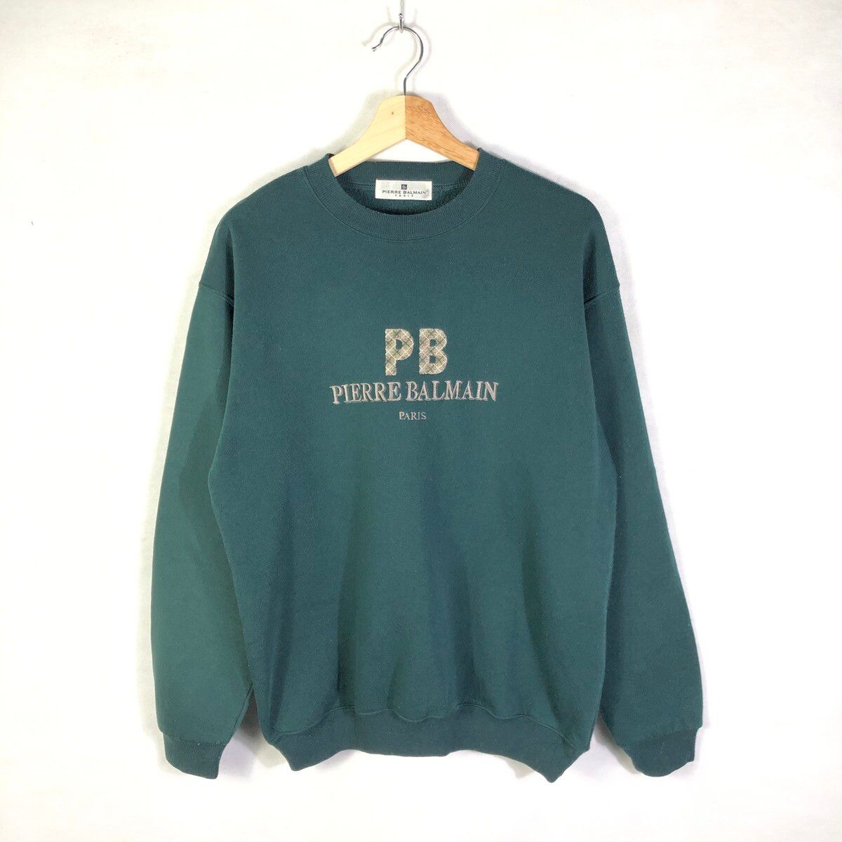 Vintage Pierre Balmain Paris Embroidery Crewneck Sweatshirt - 1