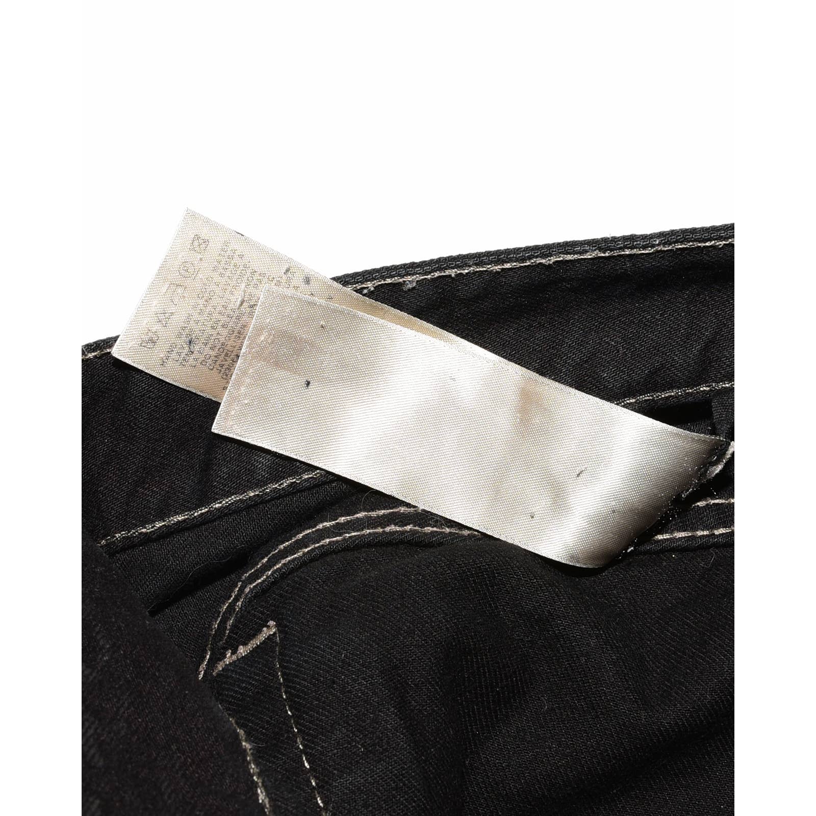 Rick Owens DRKSHDW Black Matte Waxed Jeans - 7