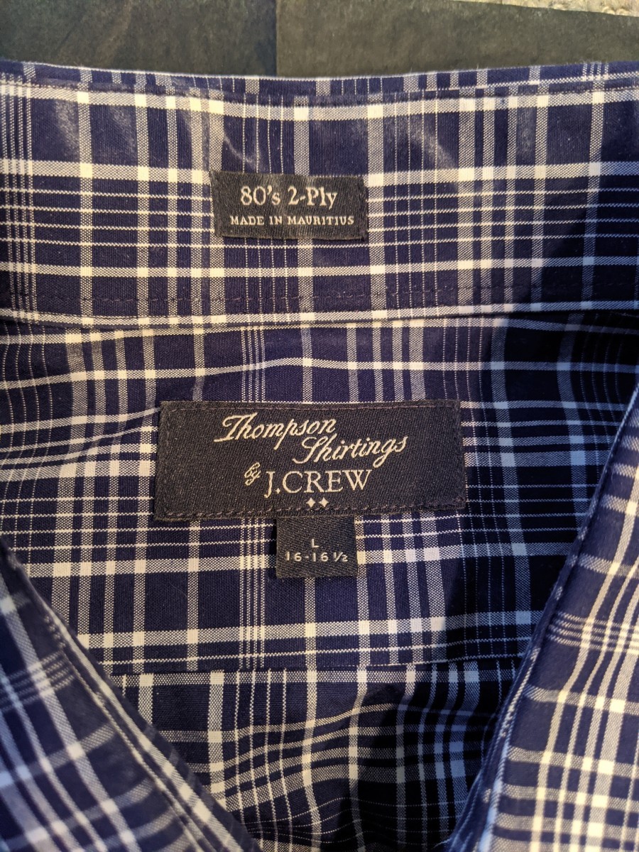 J.Crew - J Crew Navy Plaid Button Down Large - 2