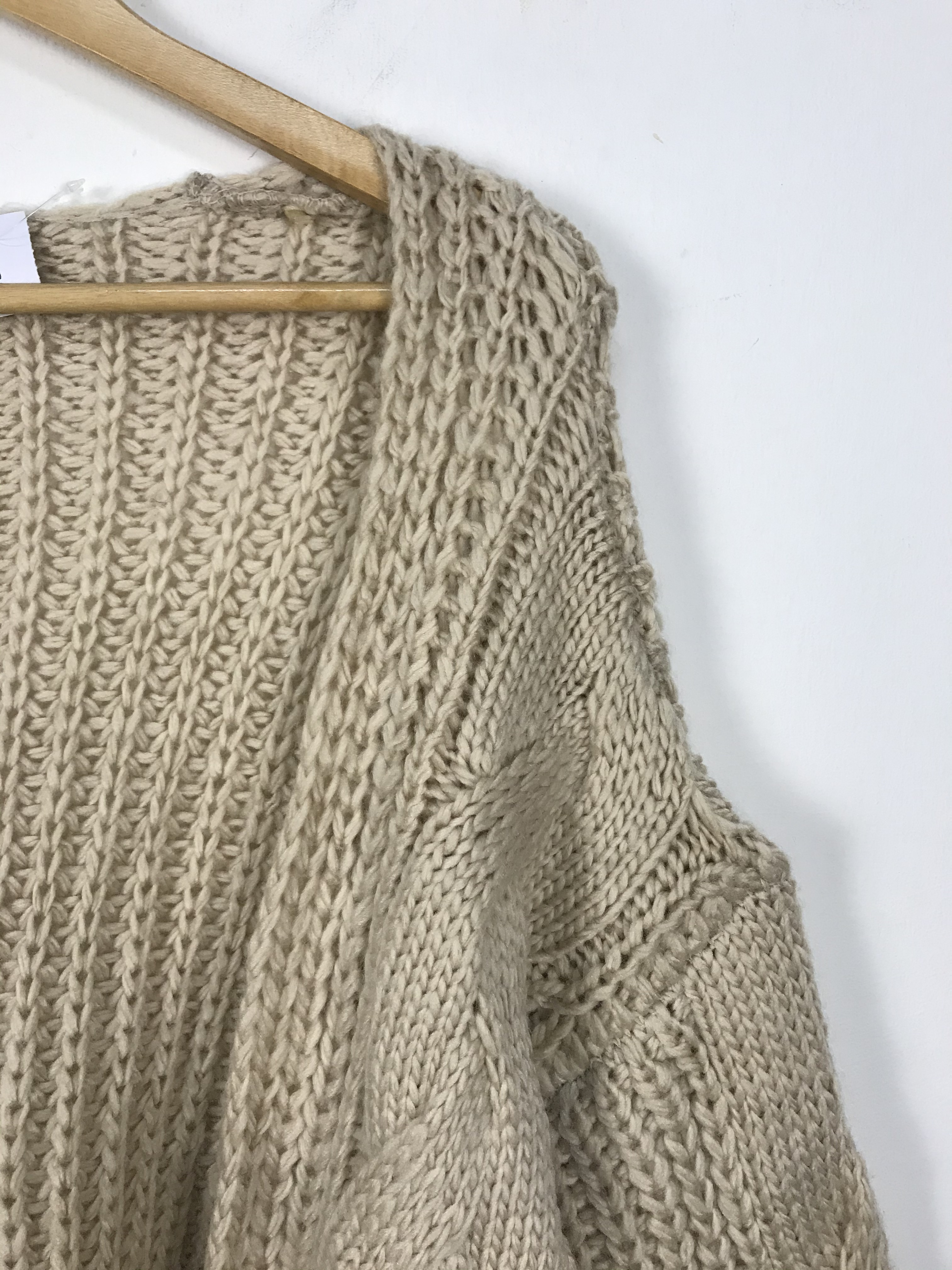 Coloured Cable Knit Sweater - Unbrand Giant Braid UnButton Cable Knit Cardigan #2834 - 3