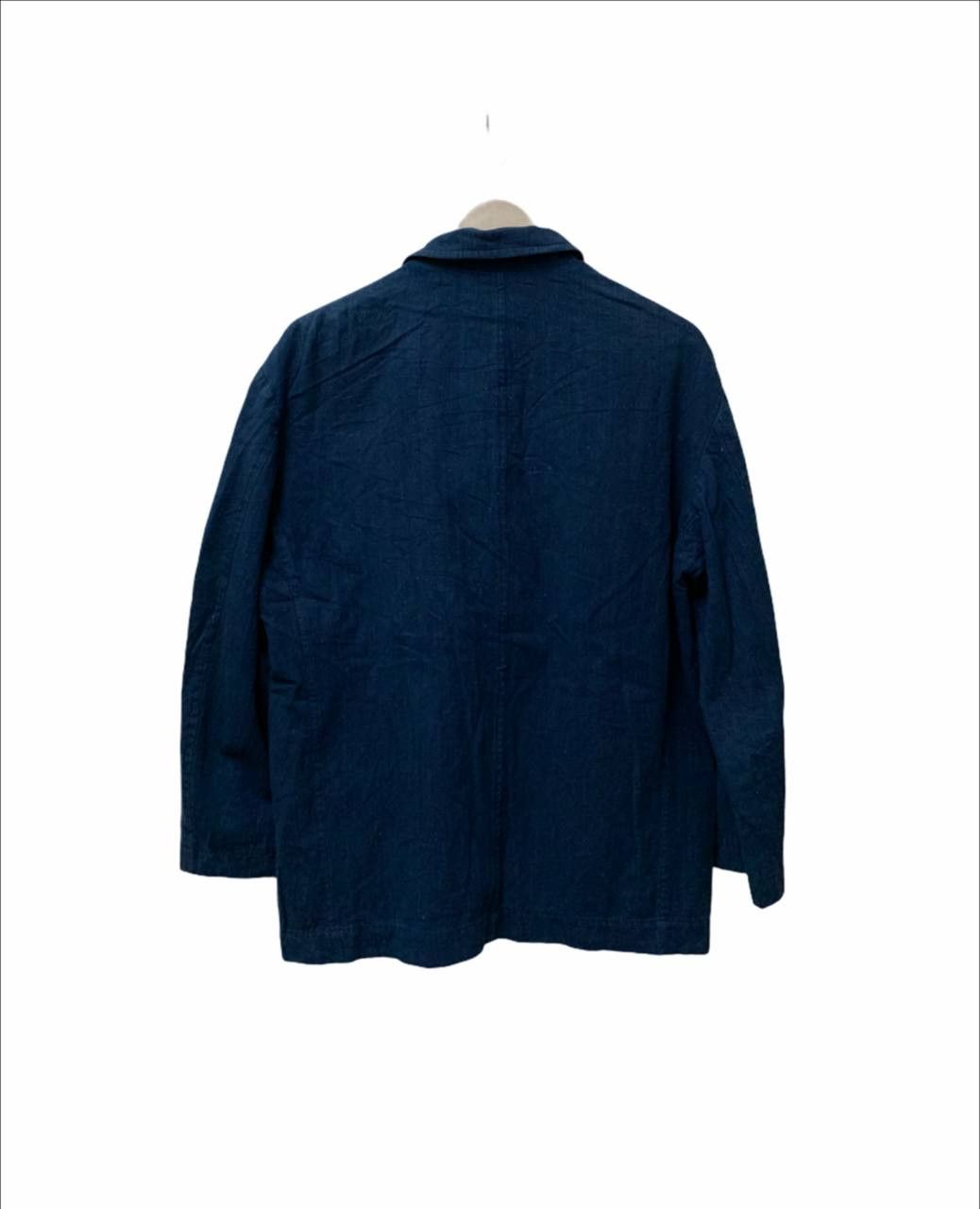 CDG Blue Indigo Dyed Classic Japanese Fabric Woven Jacket - 3