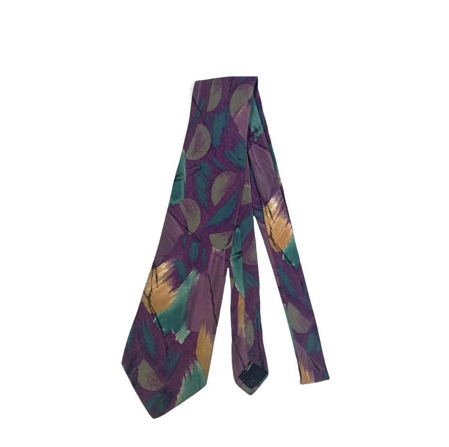 Courreges homme silk necktie made in italy - 1