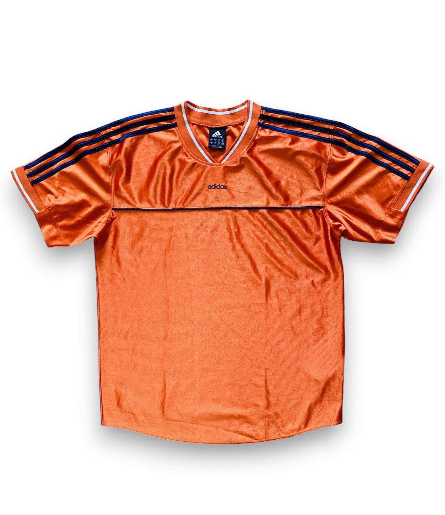 Adidas Vintage Orange Jersey T-shirt Streetwear Y2K - 1