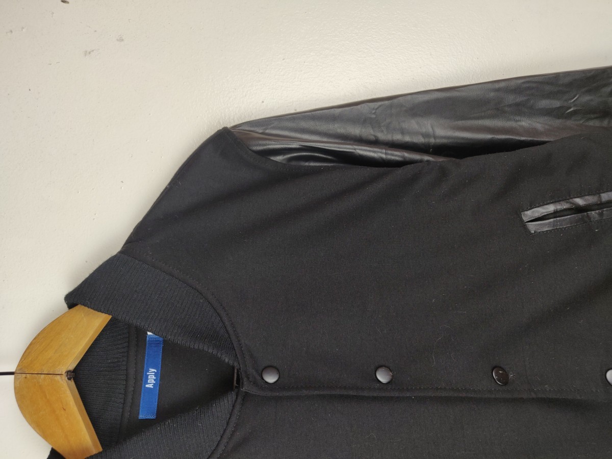 Bomber Jacket - Apply Japan Plain Varsity s Streetwear - 5
