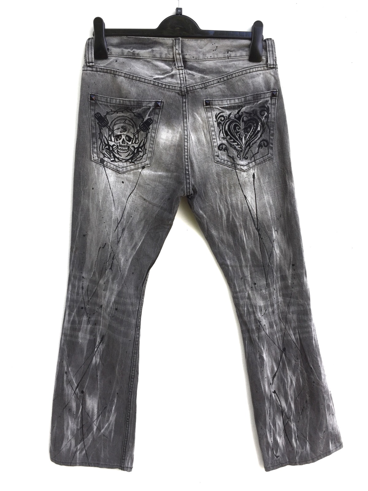 Hysteric Glamour Japanese Brand Sorridere black painter jeans