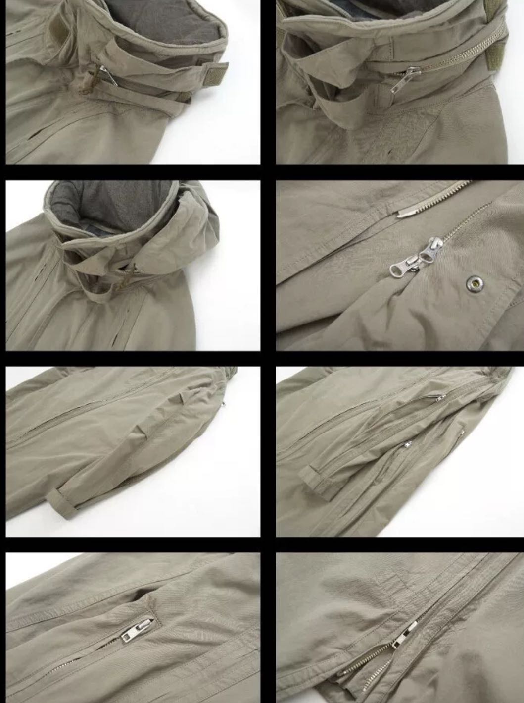 Multi zip hoodedparka size L - 4