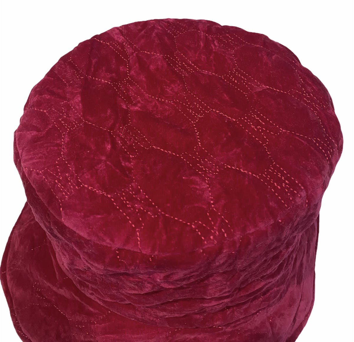 VINTAGE MOSCHINO CHEAP AND CHIC VELVET BUCKET HAT / HAT - 3