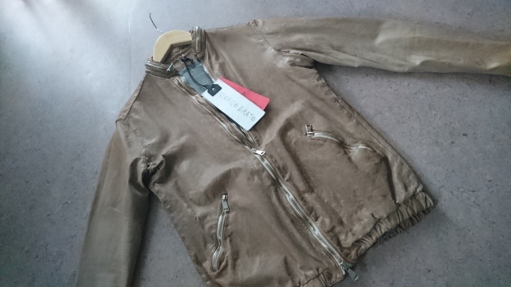 Giorgio Brato - Handmade Two Zip Leather Jacket Beige 48 / S - 2