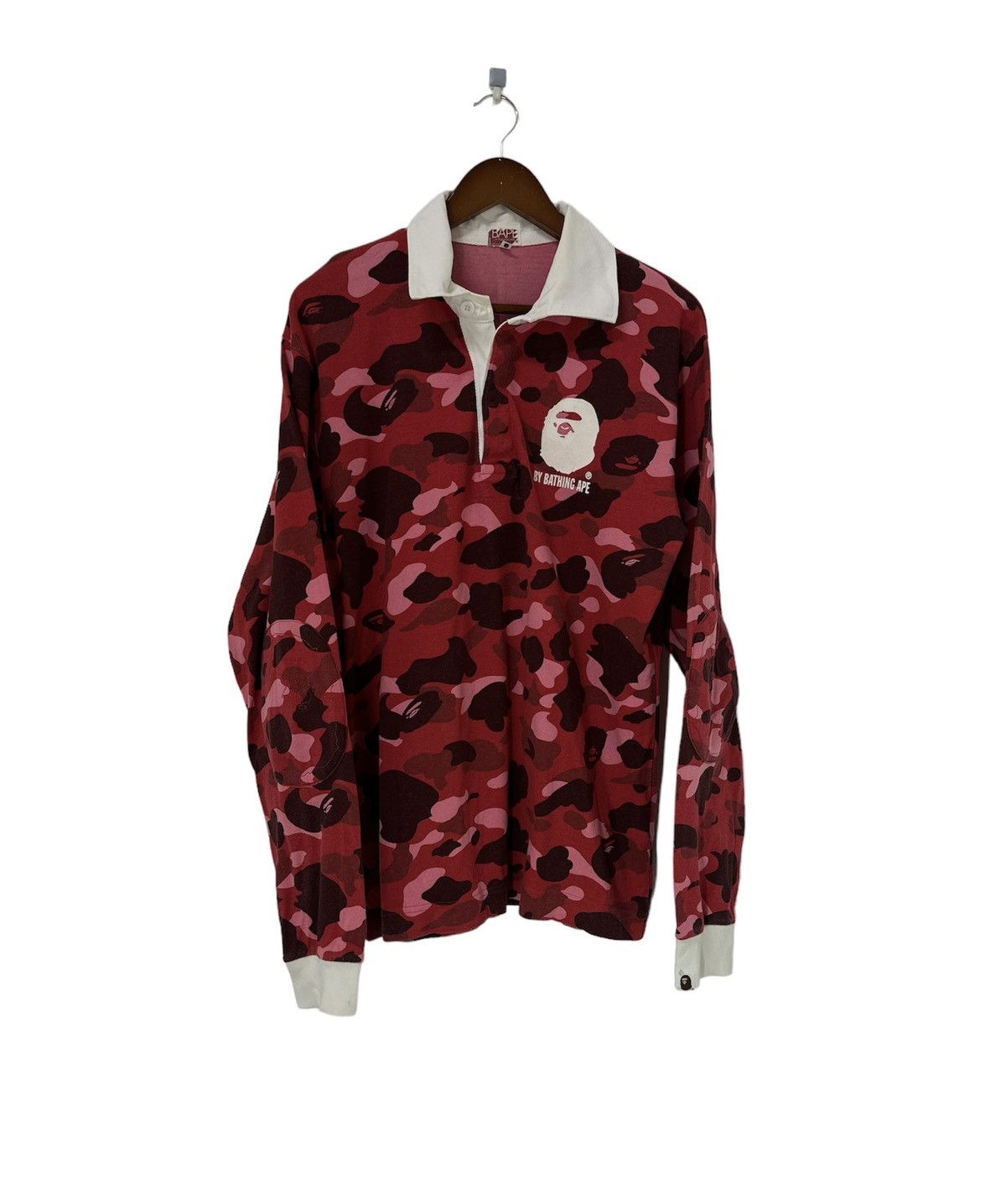 Bathing Ape Bape Rugby Shirt Camouflage Elbow Padded Design - 1