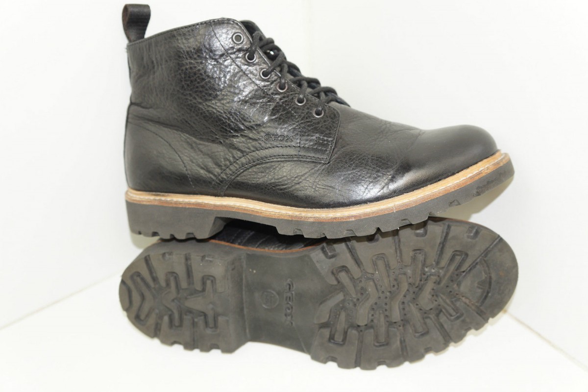 Geox - Commander Black Platform Creeper Leather Boots - 2