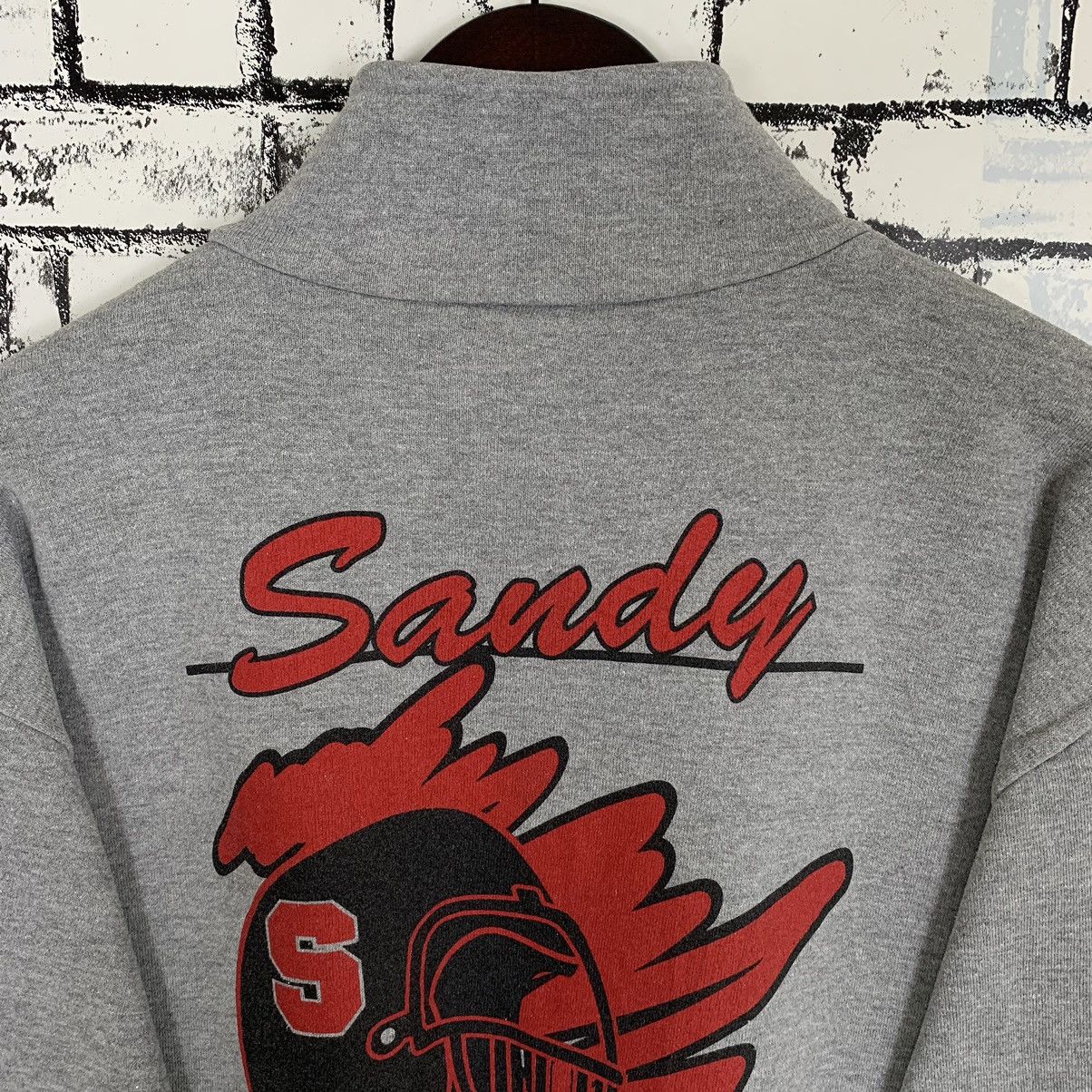 Vintage 90s Sportwear Sandy Football Back Print Hulf Zip - 6