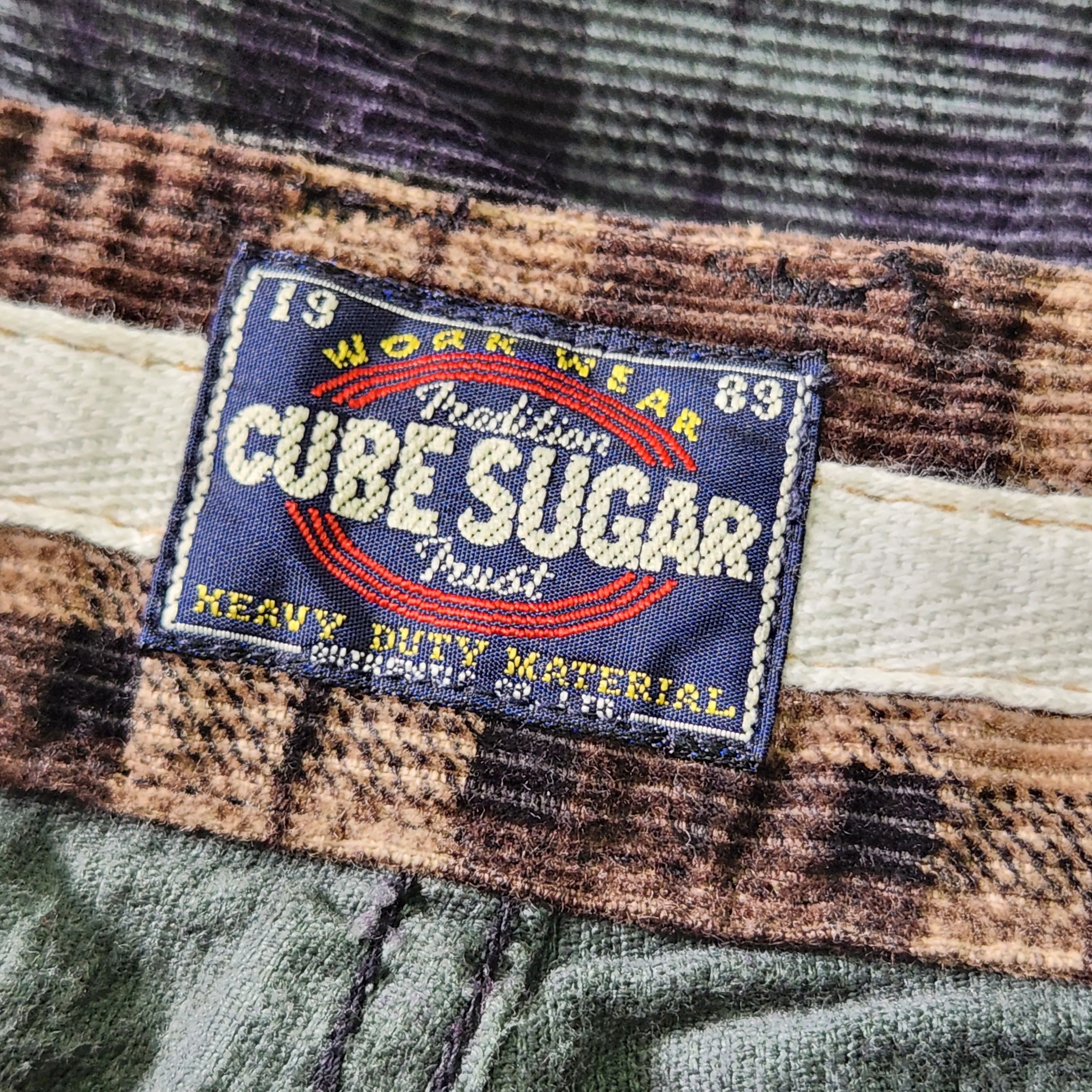 Vintage Workwear Cube Sugar Denim Checkered Jeans - 6