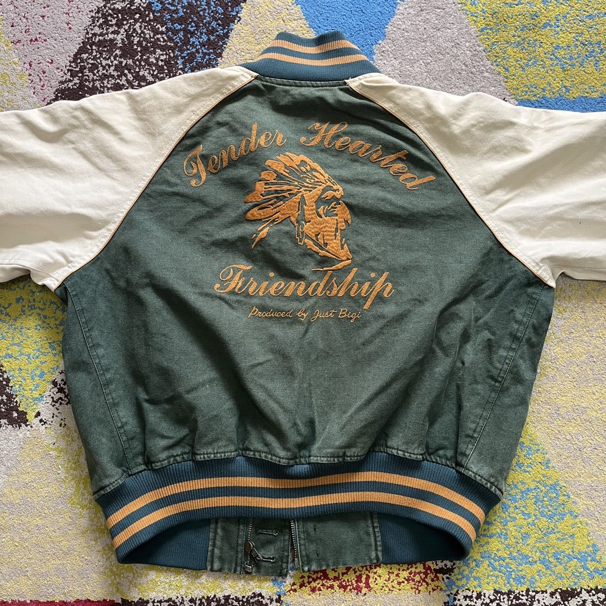 Vintage Native Letterman Varsity Jacket By Bigi - 15
