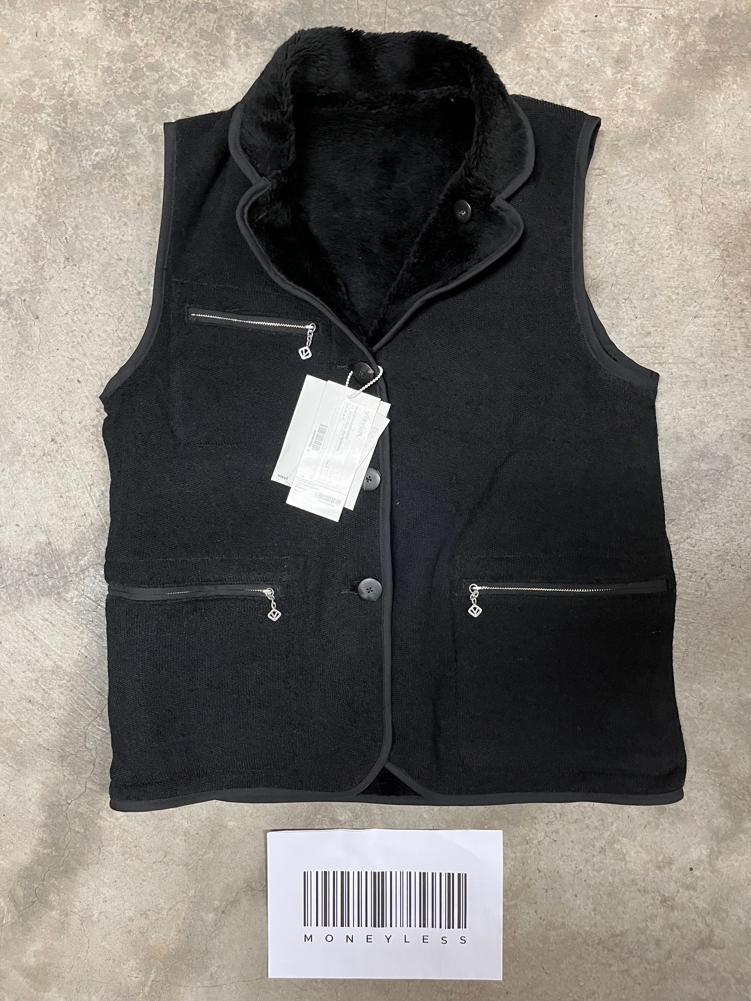 visvim VS GILET BOA (SUPERFINE) BLACK | moneyless | REVERSIBLE