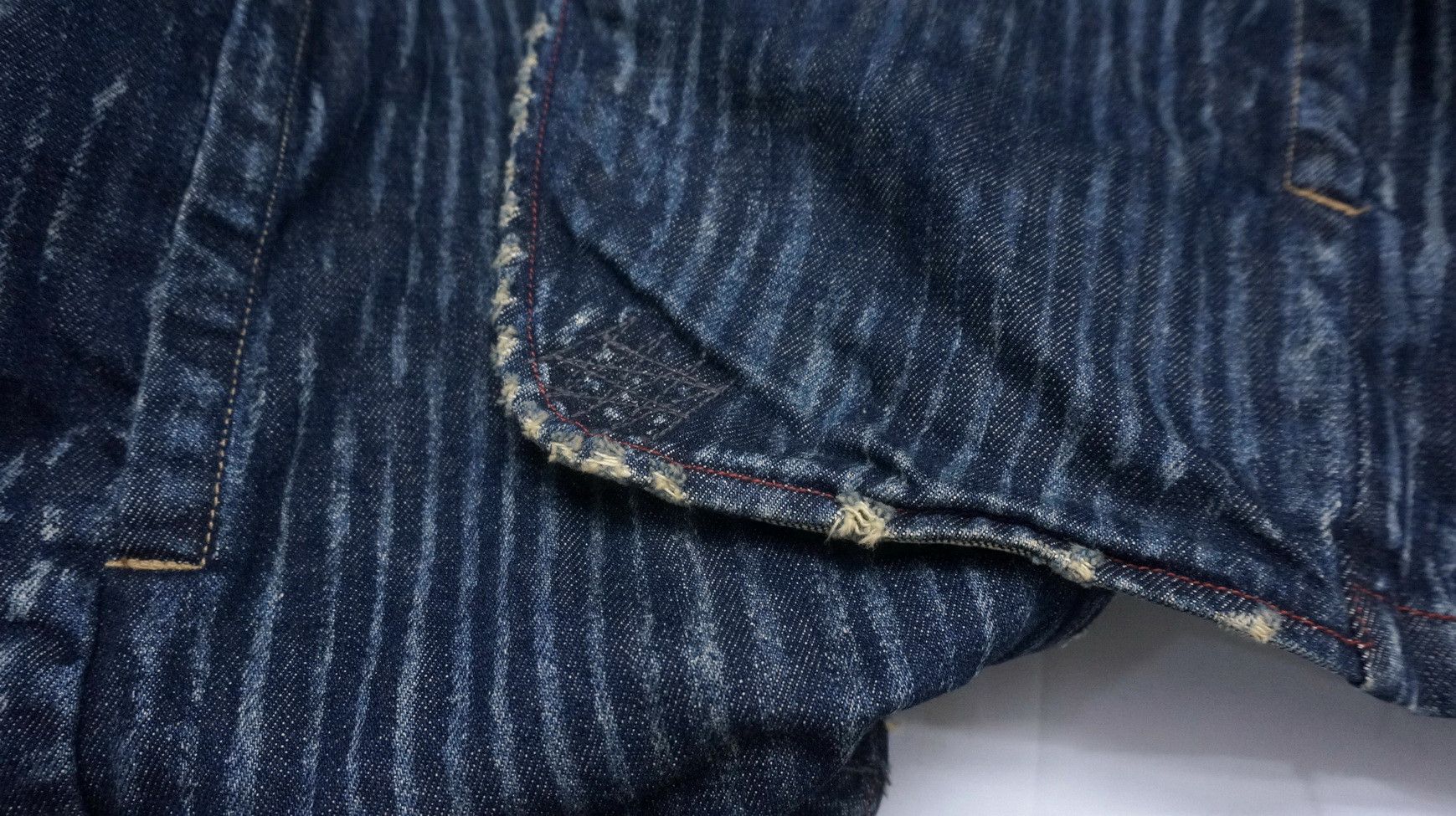 Distressed Denim - Japan Striped Indigo Jacket Kapital Inspired - 11