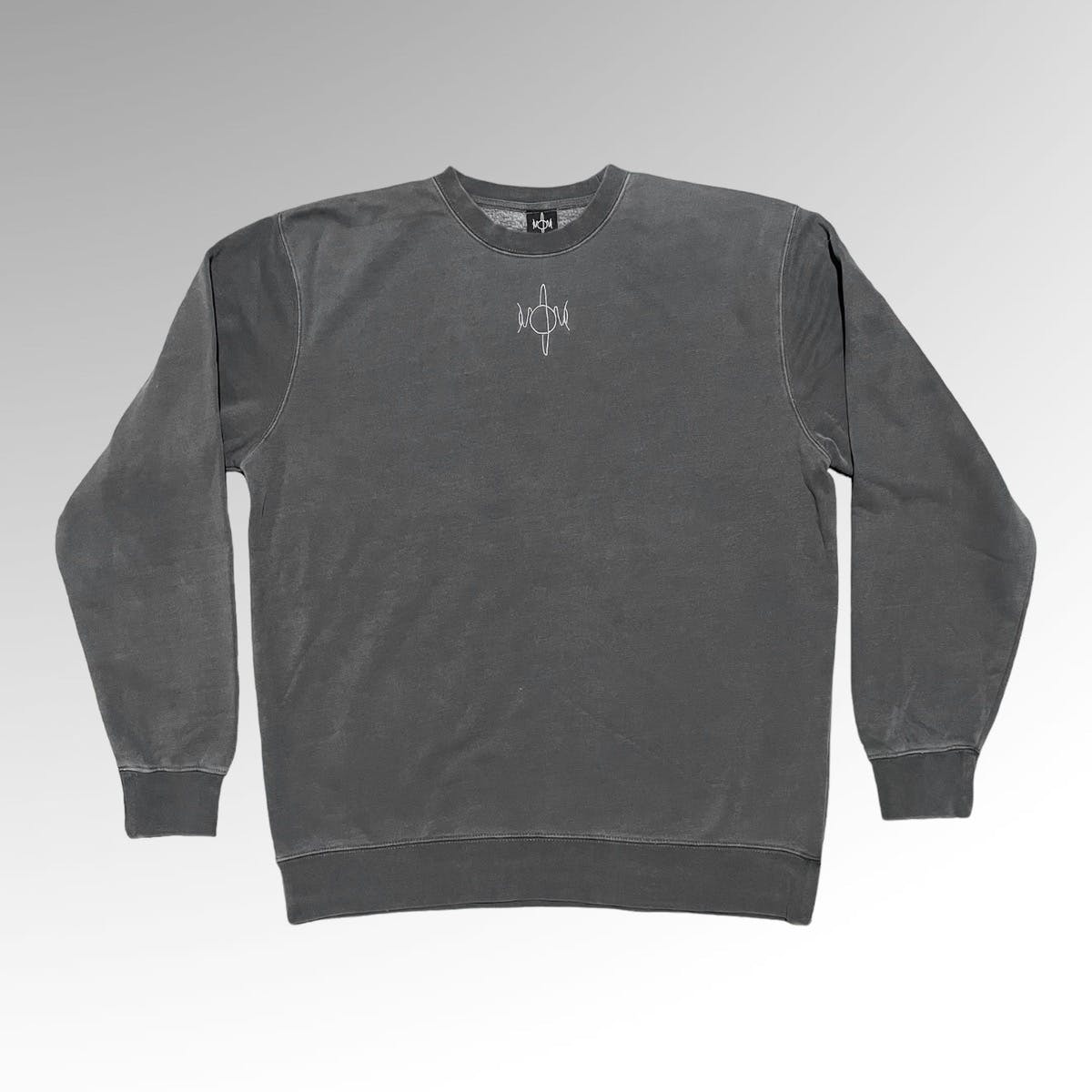 Streetwear - Vintage Gray Embroidered Crewneck Sweatshirt 🪐 - 1