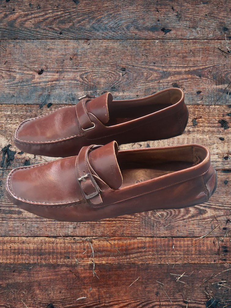 Salvatore Ferragamo Brown Leather Loafers - 1