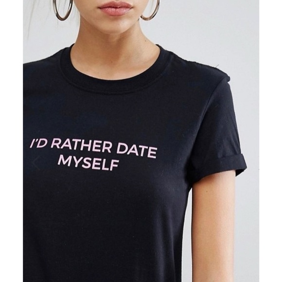 ASOS x Adolescent Clothing “I’d Rather Date Myself” Boyfriend Tee - 1