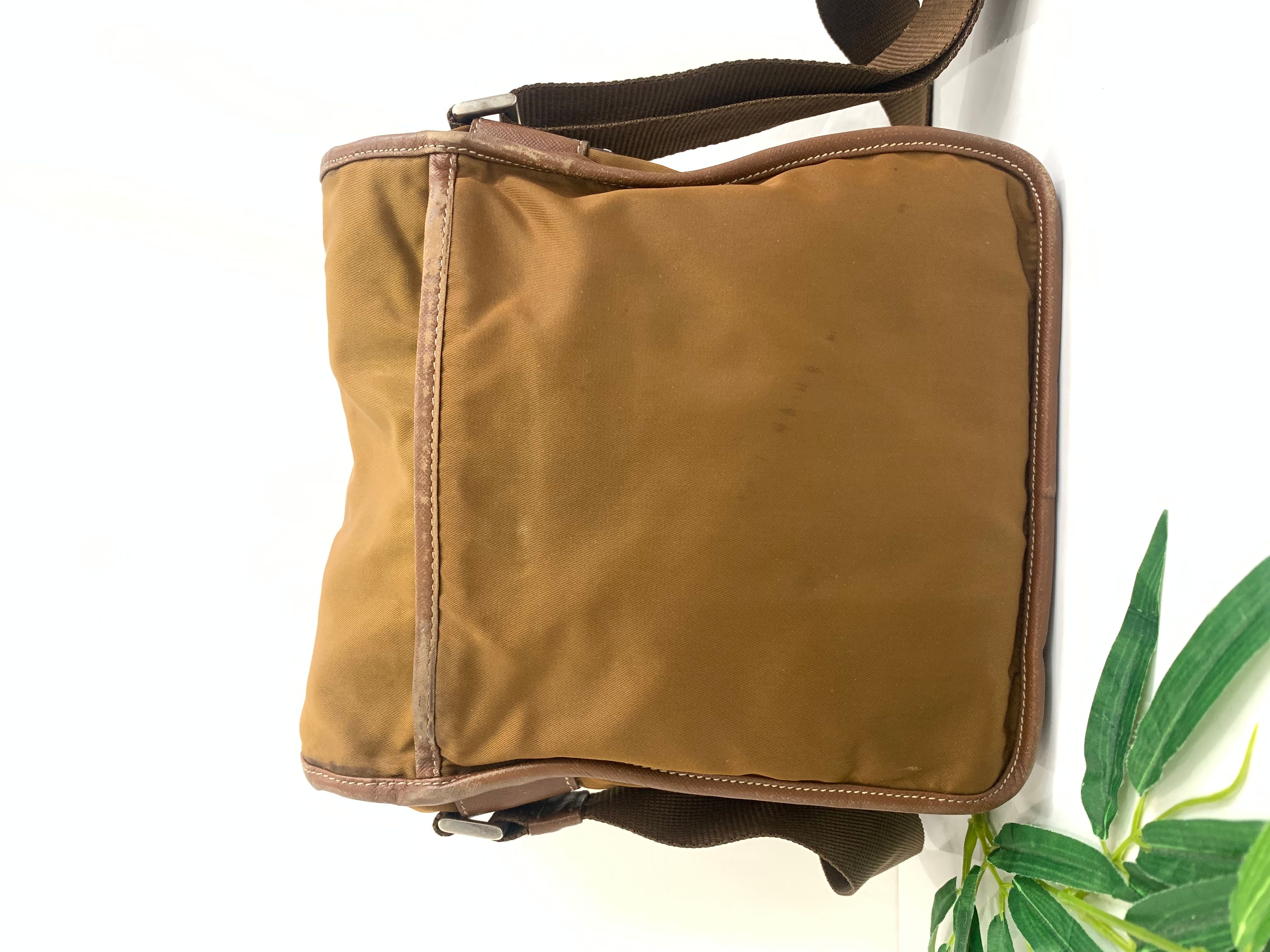 Authentic Prada Tobacco nylon sling/shoulder bag - 3