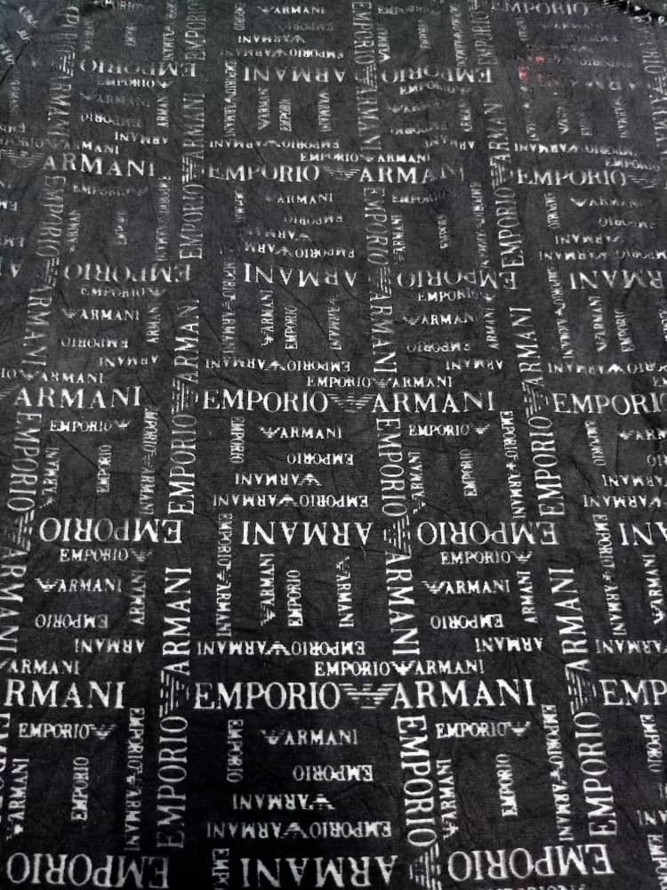 Emporio Armani transparent elastic all over Spell Out Tee - 6