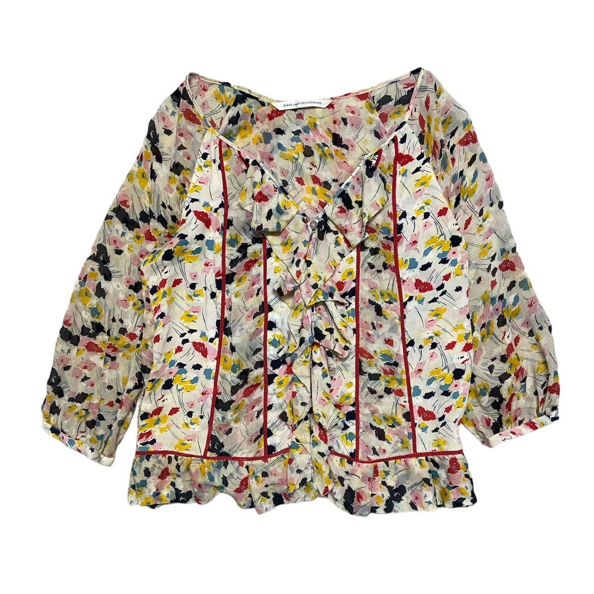 Diane von Furstenberg Floral Blouse - 1