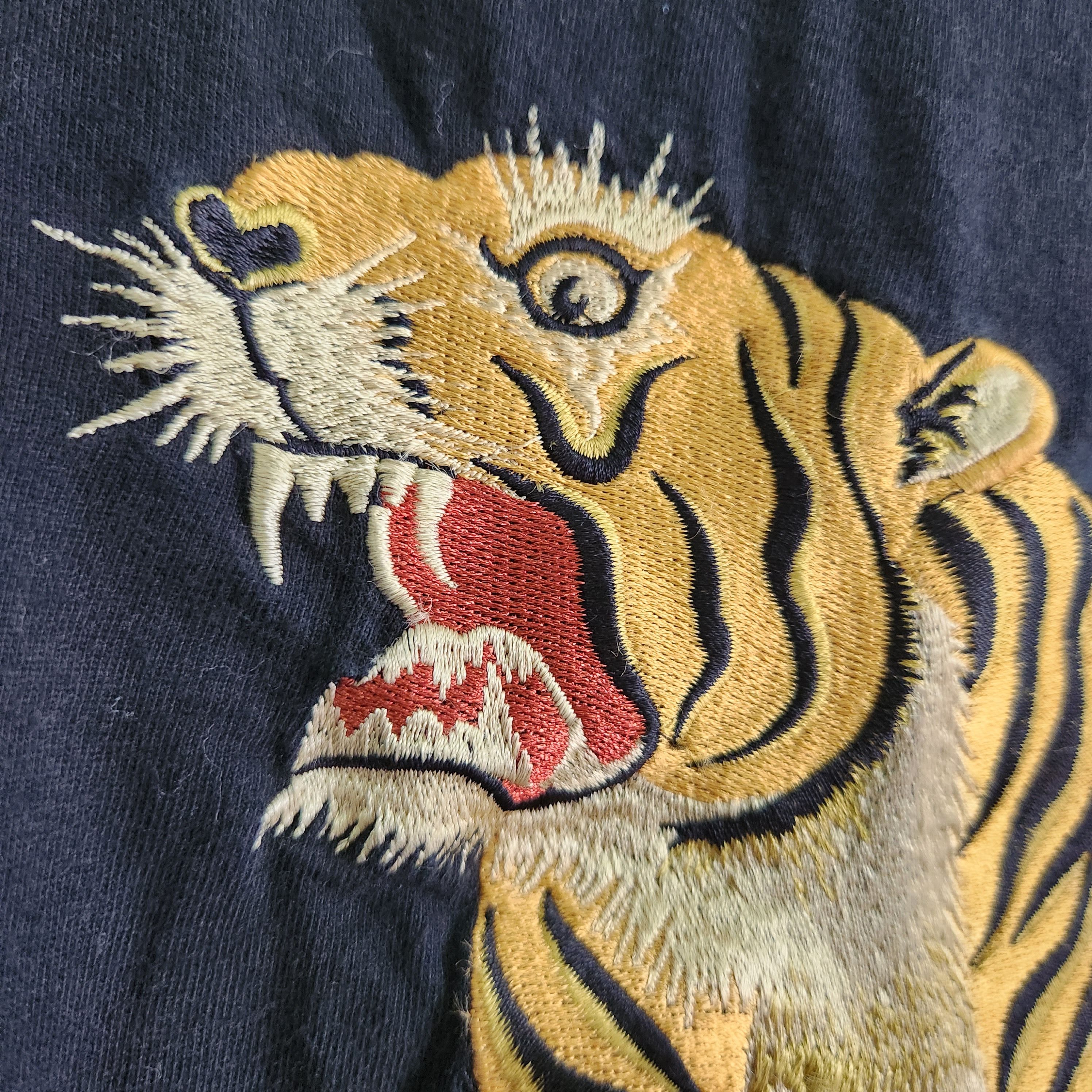 Rare Tiger Head Sukajan Embroidered Japan TShirt - 10