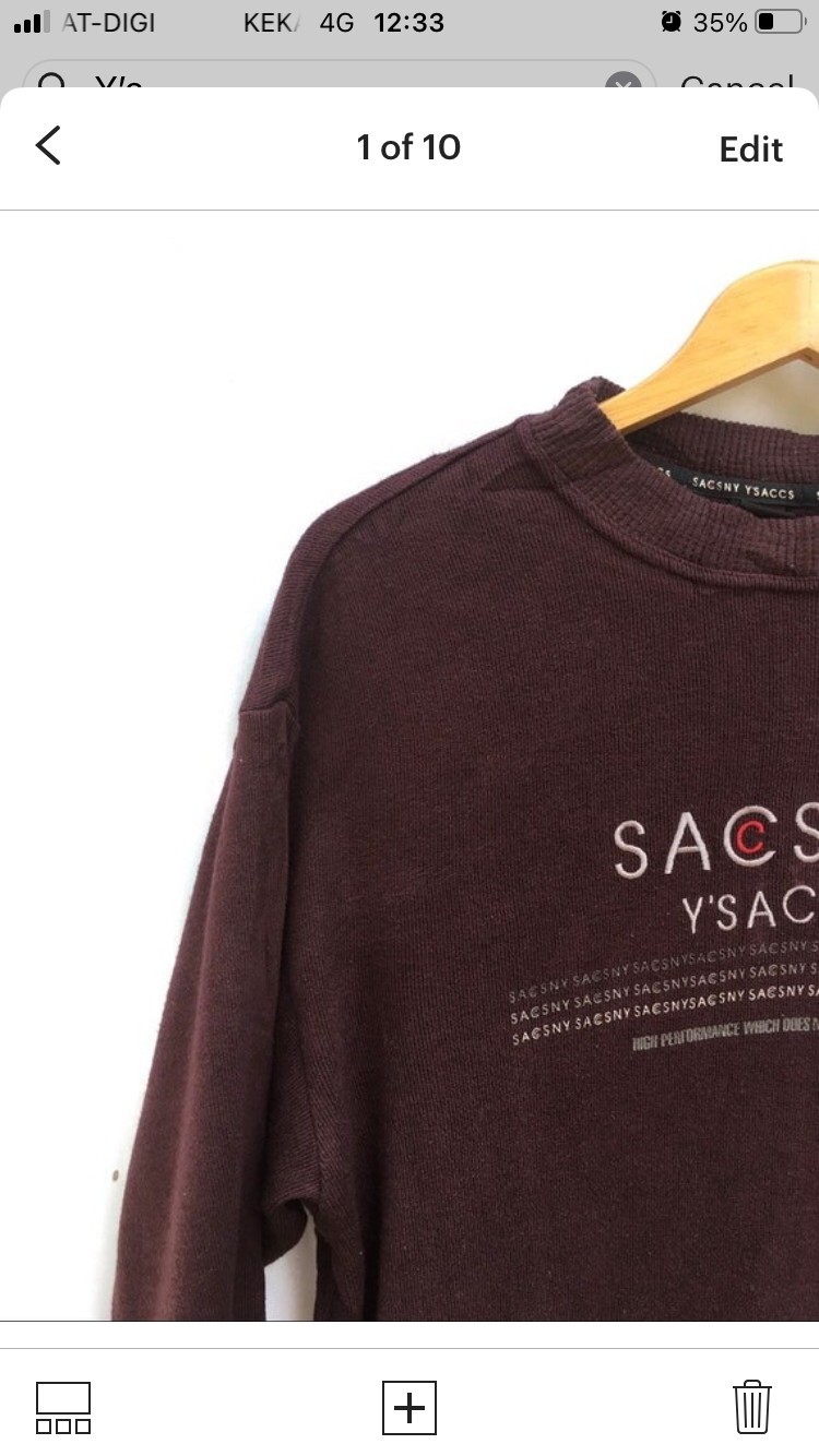 Vintage - Vintage SACSNY Y’SACCS By Yohji Yamamoto Embroided Spellout Sweatshirt - 1