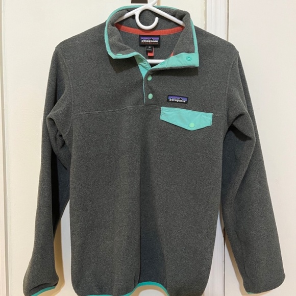Patagonia Synchilla Snap-T Fleece Pullover Gray Teal - 2