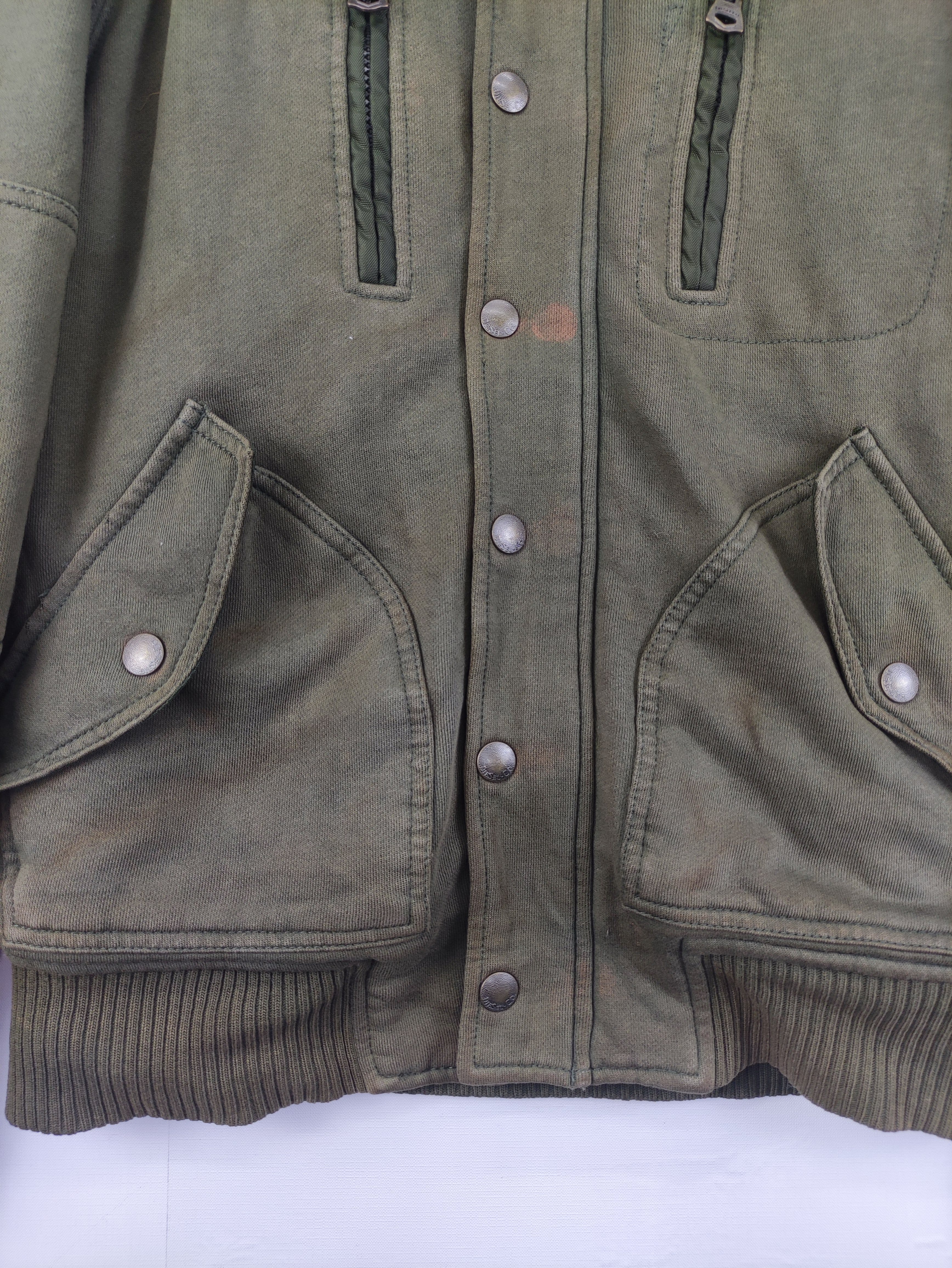 Vintage Diesel Co Jacket Lining Sherpa Zipper Hoodie - 4