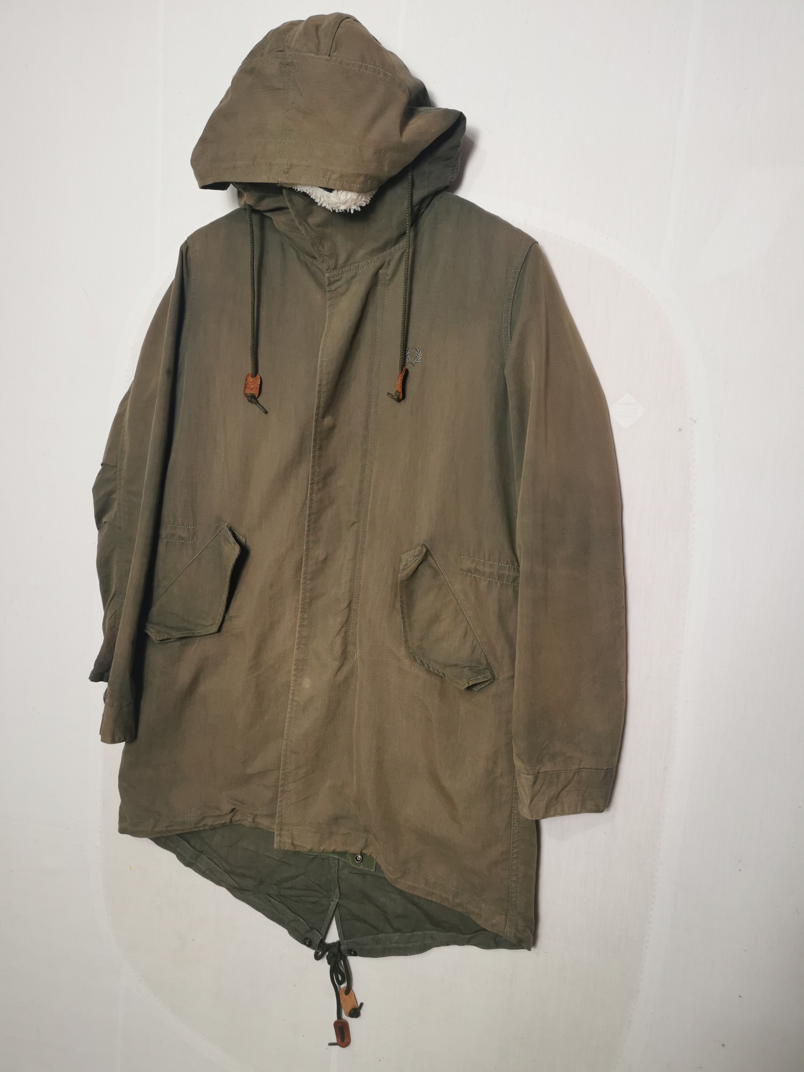 Fred Perry Fishtail Parka Jacket Great Britain Sherpa - 3