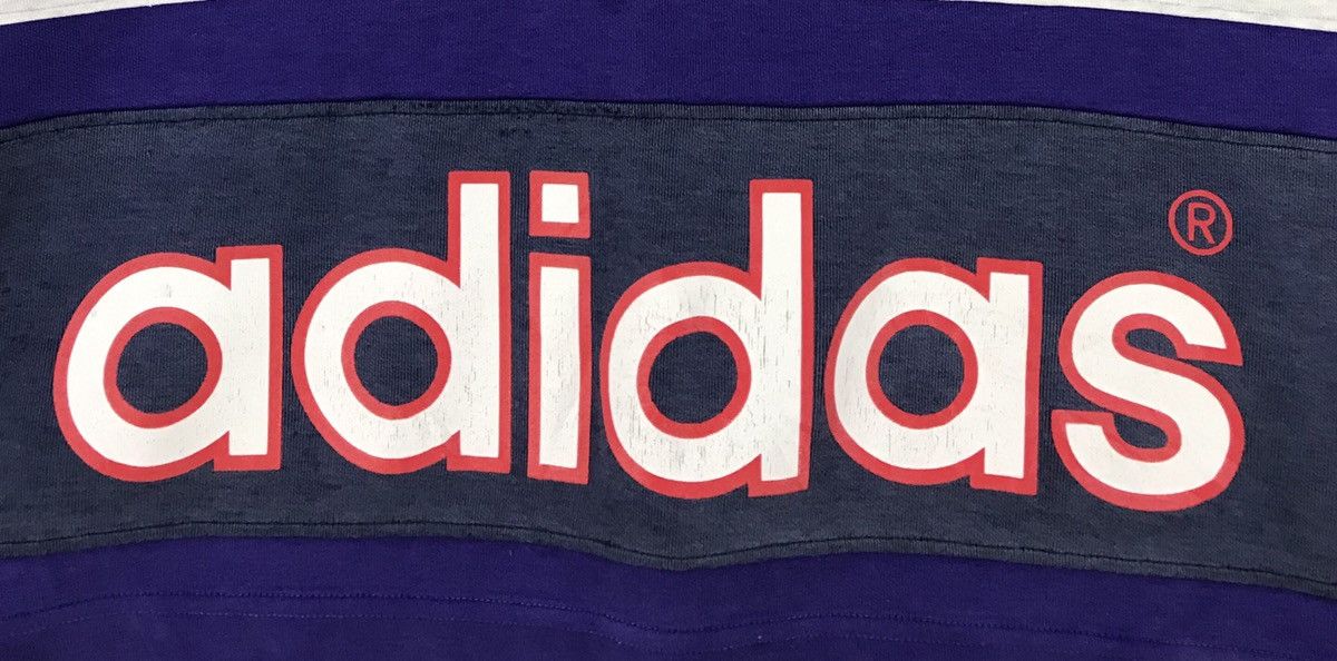 Vintage 90s Adidas Swearshirt Streetwear. - 8