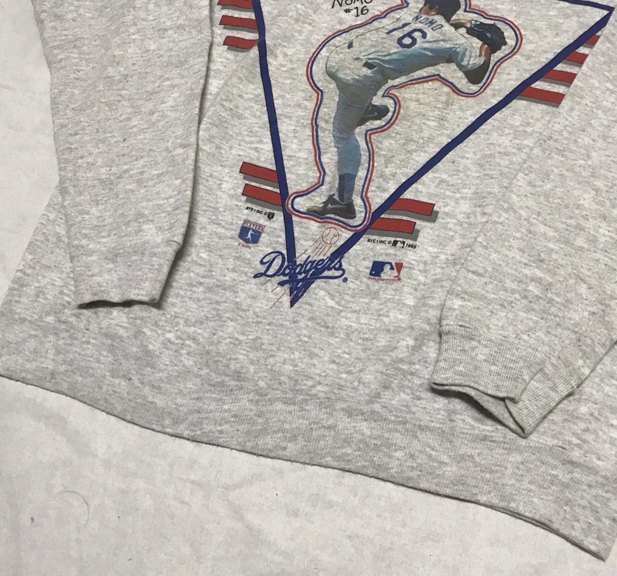 Other Designers Vintage - Vintage 1995 LA Dodgers Hideo Nomo Sweatshirt, ninehundredninetyone