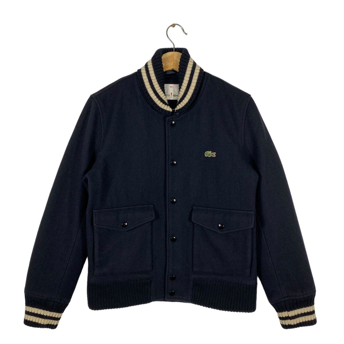 Vintage Lacoste Varsity Bomber Wool Jacket Size 48/3 (M) - 1