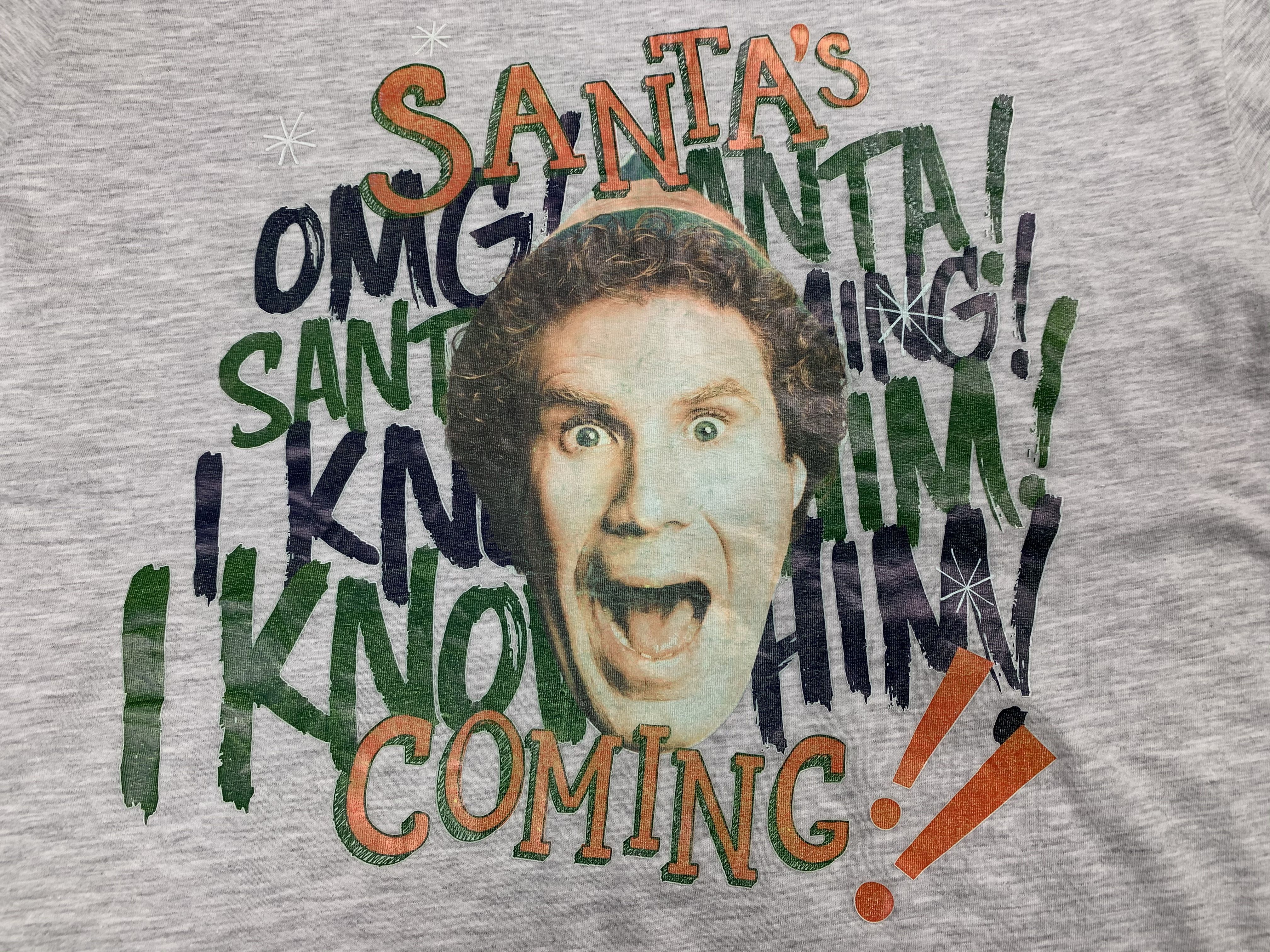 Y2K Elf 2003 T Shirt Size L Grey Will Ferrell Movie Tee - 3