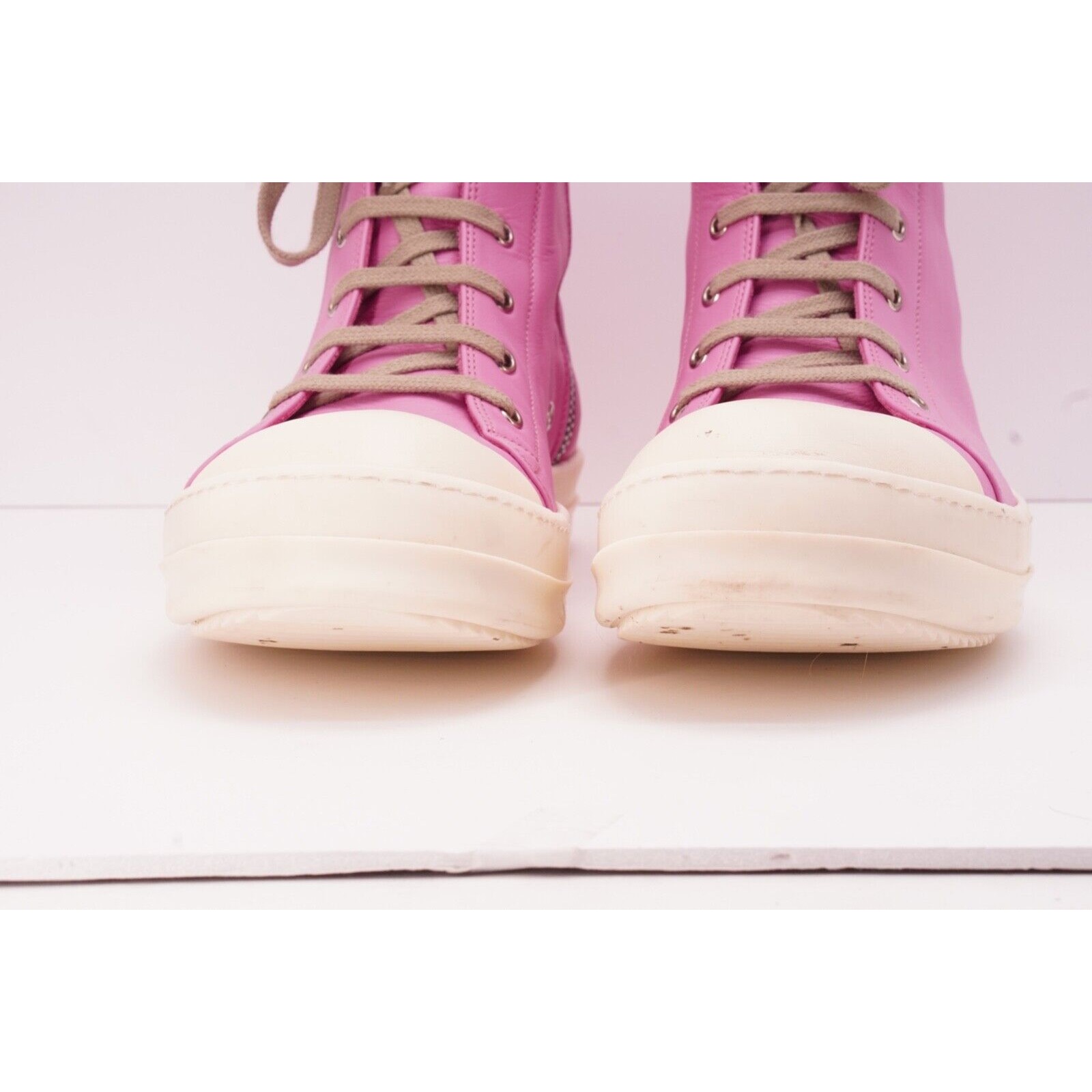 Ramones Pink High Top Sneaker Pink SS21 Side Zipper - 6