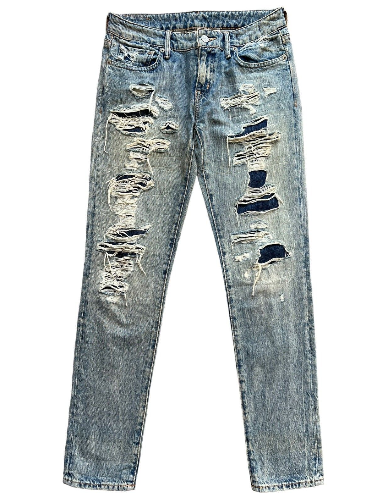 Ralph Lauren Rusty Ripped Distressed Denim Jeans 28x29 - 2