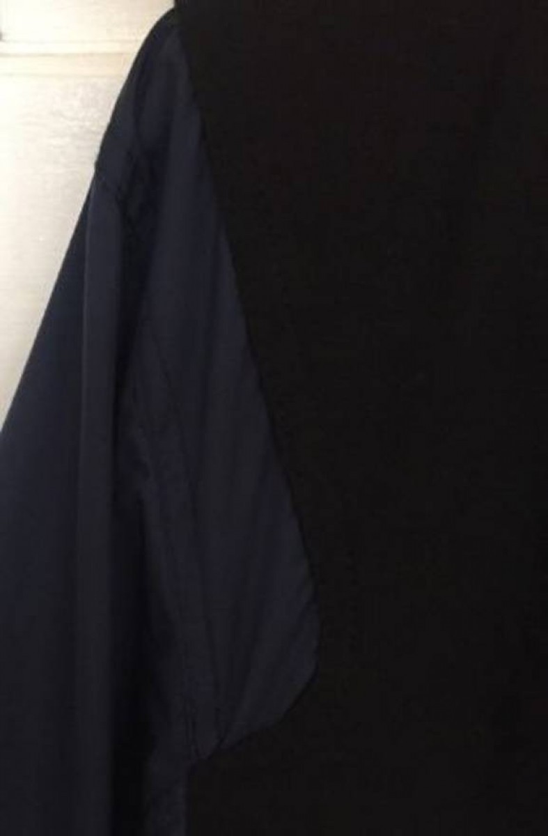 Tim Coppens - RARE Panelled Blue Sleeve Black Bomber Jacket - 12